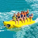 MBCEYLSTUB 4p,Tubo De Remolque De Plátano Inflable De PVC De Juguete De Agua De PVC De Banana, Bote De Goma De Surf Al Aire Libre con Bomba De Aire