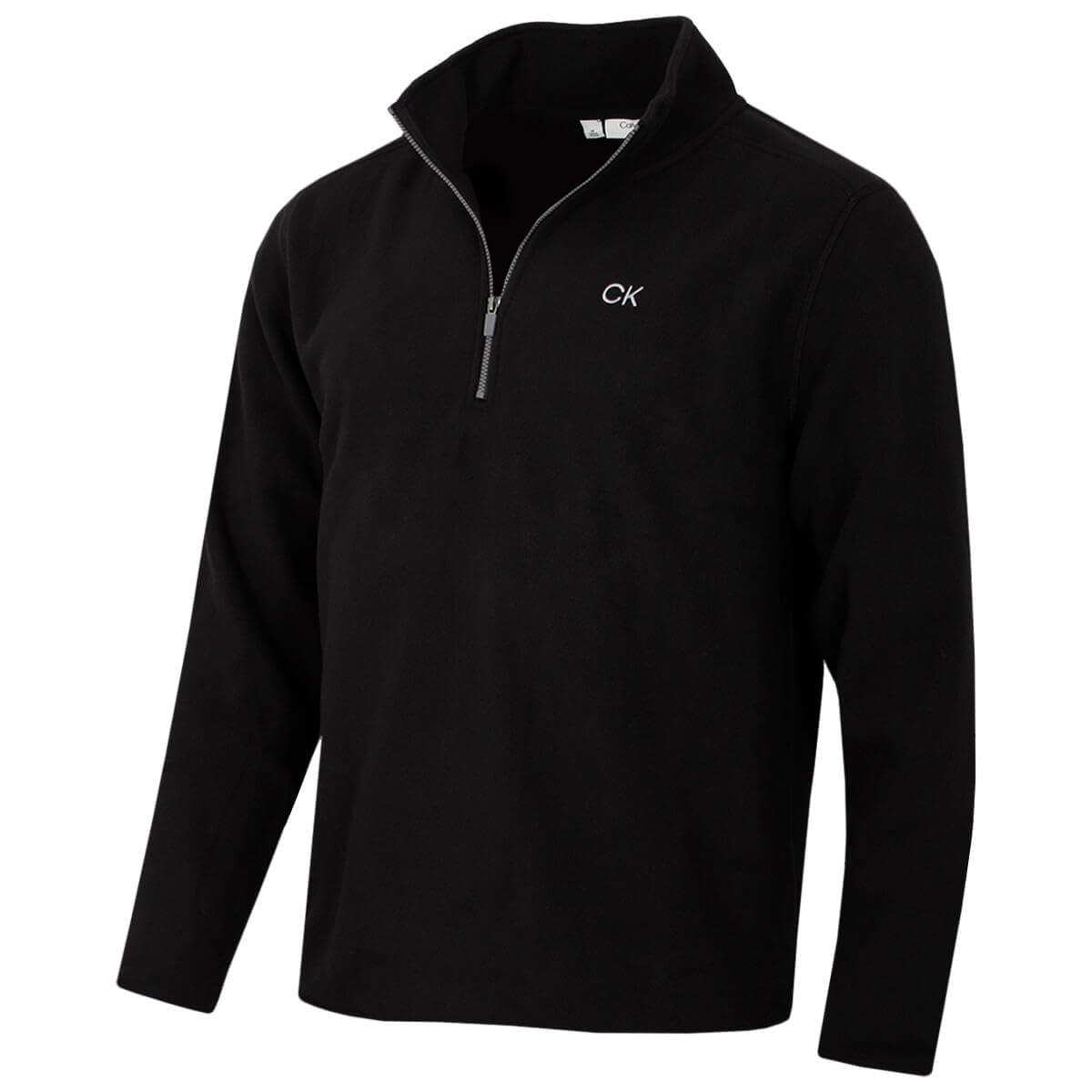 Calvin Klein Men's Black Polar Fleece 1/2 Zip Sweater - Xxl