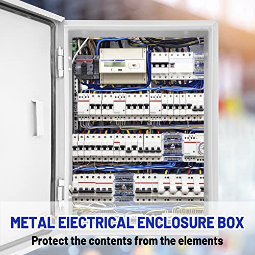 Cxcesns Outdoor Electrical Box 12 X 10 X 6''Nema 4X Enclosure Steel Box, Waterproof & Dustproof Outdoor/Indoor Lockable Electrical Junction Box, With Mounting Plate… #TOP1