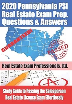 Paperback 2020 Pennsylvania PSI Real Estate Exam Prep Questions and Answers: Study Guide to Passing the Salesperson Real Estate License Exam Effortlessly Book