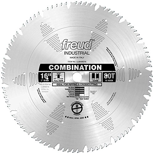 Freud LU84M016 combination blade with 80 teeth and anti-vibration slots