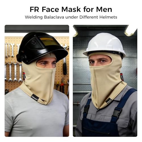 Image of FR Balaclava Face Mask Flame Resistant Balaclava FR Mask for Men Arc Rated NFPA2112 CAT2 Cover Hood for Welding