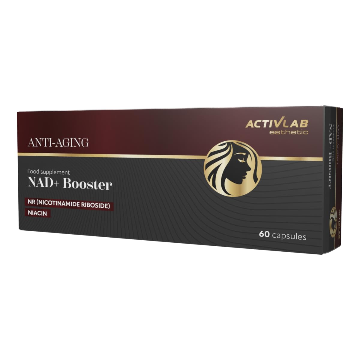 Activlab ESTHETIC ANTI-AGING NAD+ BOOSTER 60 Kapseln, Nicotinamid-Ribosid (NR), D-Ribose, S-Adenosyl-L-Methionin, Niacin, gesunde Haut, Entgiftung, Immunität