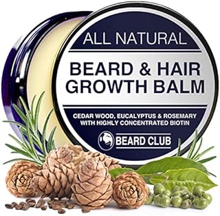Beard Club - Beard Balm for Men for Beard & Hair Growth - Beard Moisturiser With Biotin, Cedar Wood, Eucalyptus & Rosemary Oil - Beard Conditioner for Men - Beard Wax - Beard Butter - Beard Cream