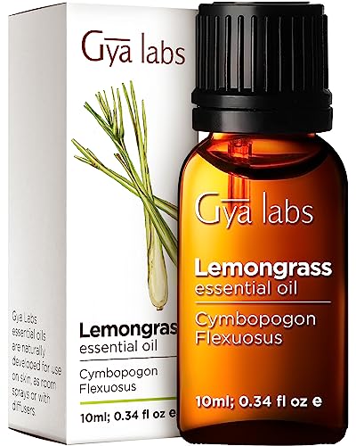 Gya Labs Lemongrass Essential Oil For Diffuser - 100% Natural Lemongrass Oil For Hair - Lemon Grass Essentials Oil For Skin (0.34 Fl Oz) #TOP28