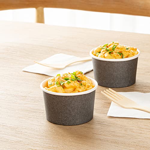Image of Coppetta 3 Ounce Paper Cups, 50 Durable To Go Cups - Lids Sold Separately, Disposable, Gray Paper Dessert Cups, Freezable, For Cafes And Restaurants - Restaurantware