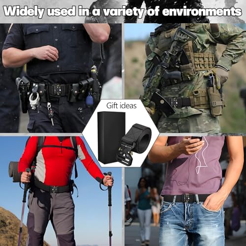 Men's Tactical Belt - Heavy Duty Nylon Web Belt with Quick Release Buckle4