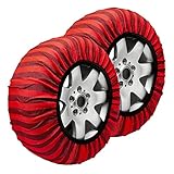【国内正規品】 ISSE Safety(イッセ セイフティー) 布製タイヤチェーン スノーソックス オートセンター機能搭載 Classic サイズ 62 C60062 レッド