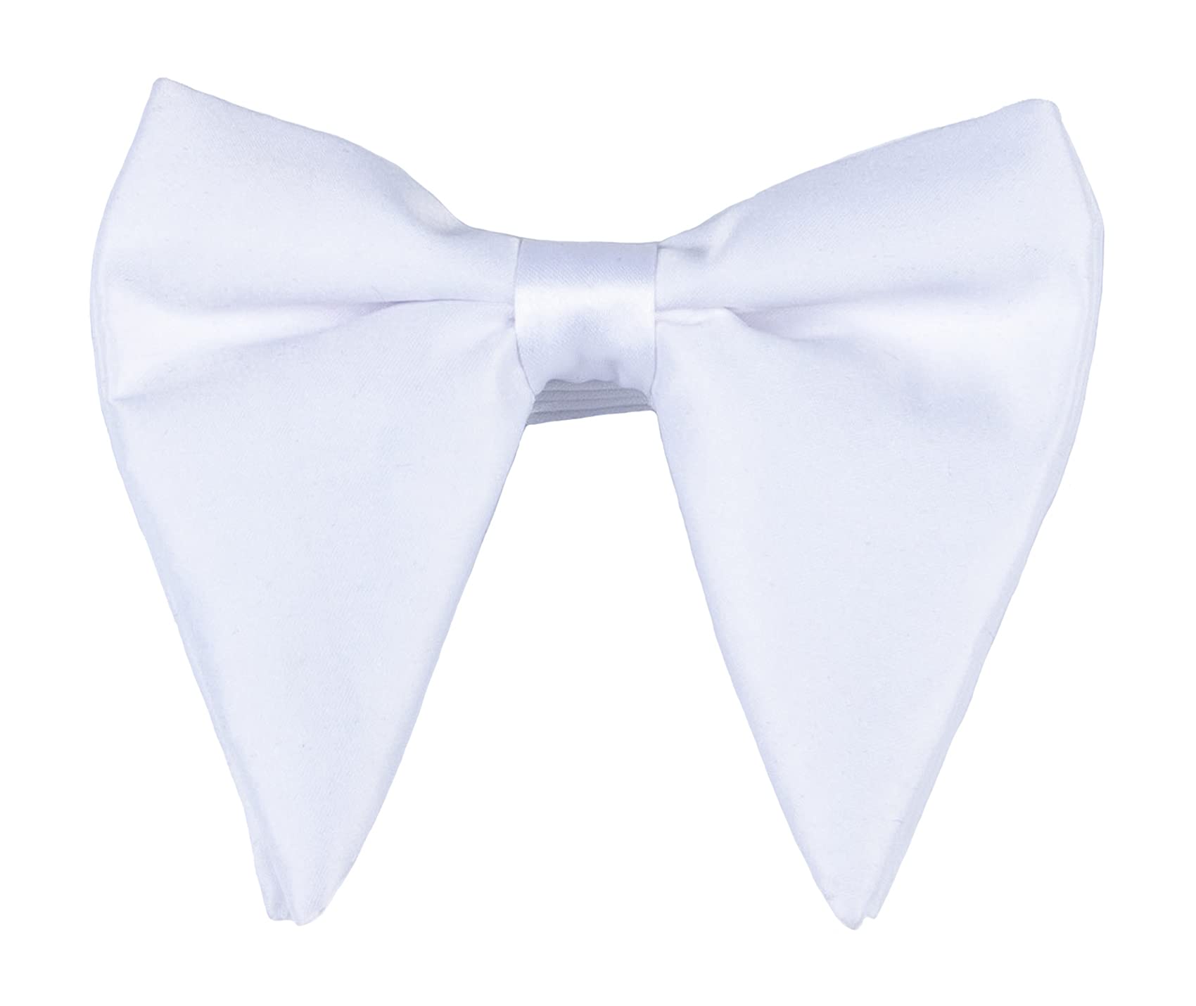 Mens Oversized Satin Silk Bow Tie Solid Color Formal Tuxedo Big Bowtie