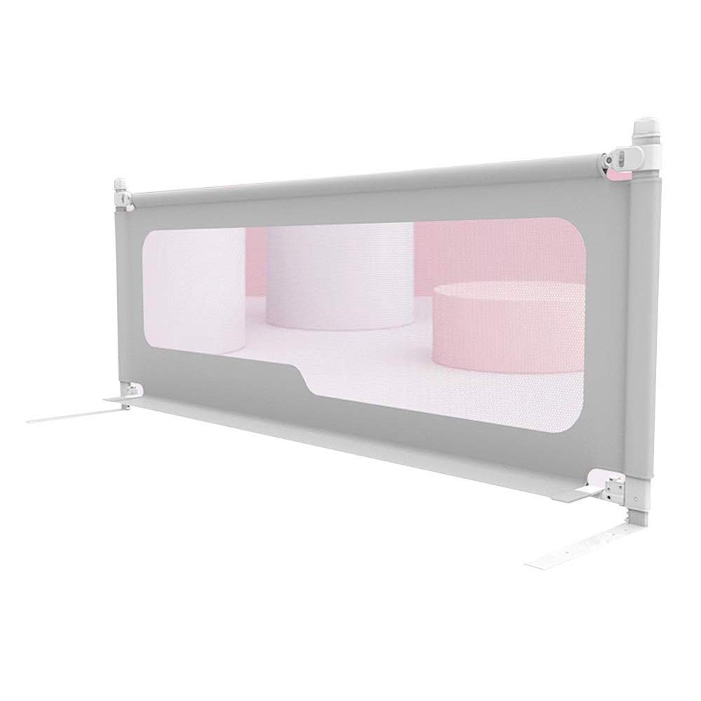 Barandilla de cama infantil de 1,5m gris con elevación vertical anticaída para niños