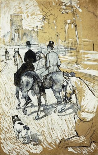 Impression d'art Cavaliers allant vers le bois de Boulogne Toulouse Lautrec cadeau idéal tableau toile