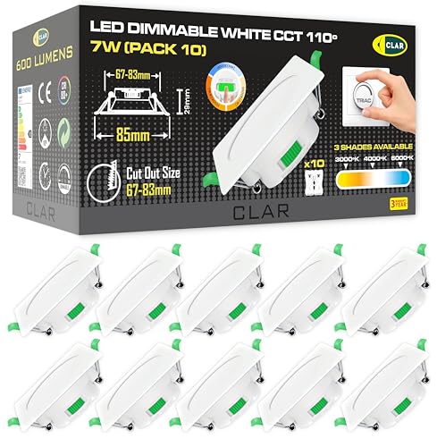 Spot LED encastrable salle de bain dimmable CLAR CCT ajustable Ø67-83mm 7W