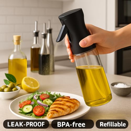 Oil Sprayer Bottle for Cooking 300 ml – Refillable Olive Oil Mister with Fine-Mist Trigger, Leak-Proof Dispenser for Air Fryer, BBQ, Salad, Baking, Vinegar & Soy Sauce - Image 6