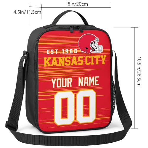 Image of Kansas Lunch Bag Custom Name and Number Personalized Gifts