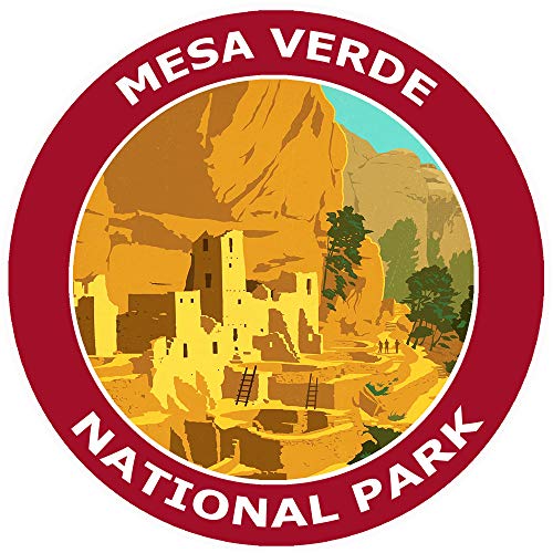 Mesa Verde National Park, Colorado Decorative Car Truck Window Sticker Decal Vinyl Die-Cut Badge Emblem Vacation Souvenir Travel Gear