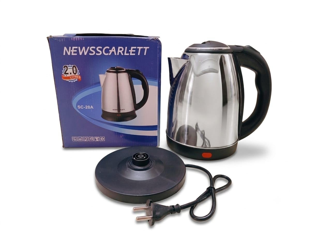 new scarlett kettle,scarlett electric kettle 2 litre,Multipurpose Scarlett Electric Kettle for Boiling Water, Tea, Coffee, Eggs, Kettle for Kitchen, Office & Travel – Portable Design-image-2