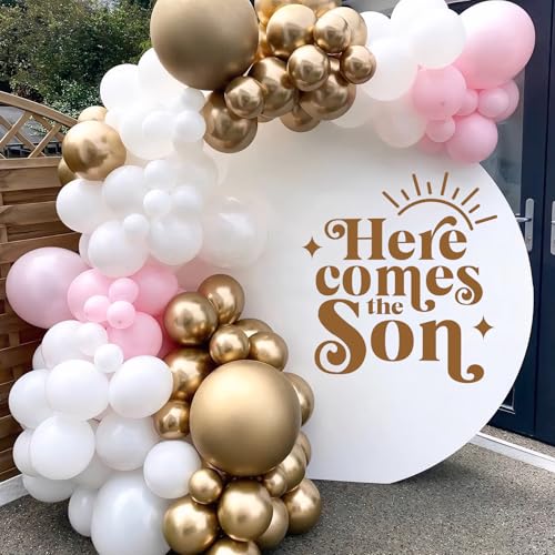 Here Comes The Son Baby Shower Party Decal Sign miniatura 6