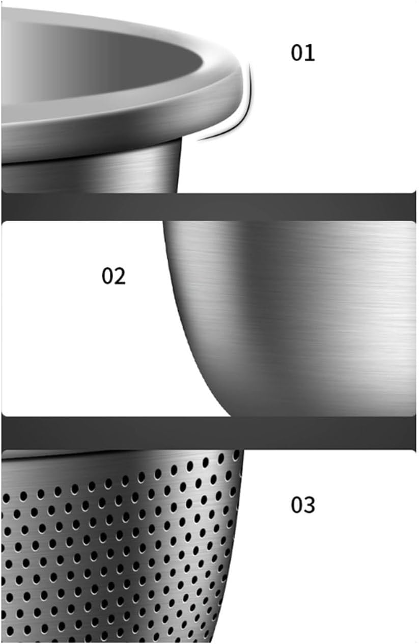 Cookware Salad Bowls Soup Bowls Cooking Baking Pots and Bowls Fruit Bowls Mixing Bowls 4-Piece Stainless Steel Storage Bowls Serving Trays