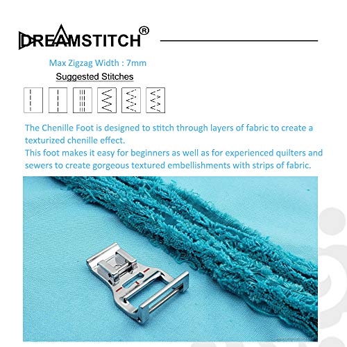 DREAMSTITCH Pie Para Costura Chenille 7mm Zig Zag Máx miniatura 2
