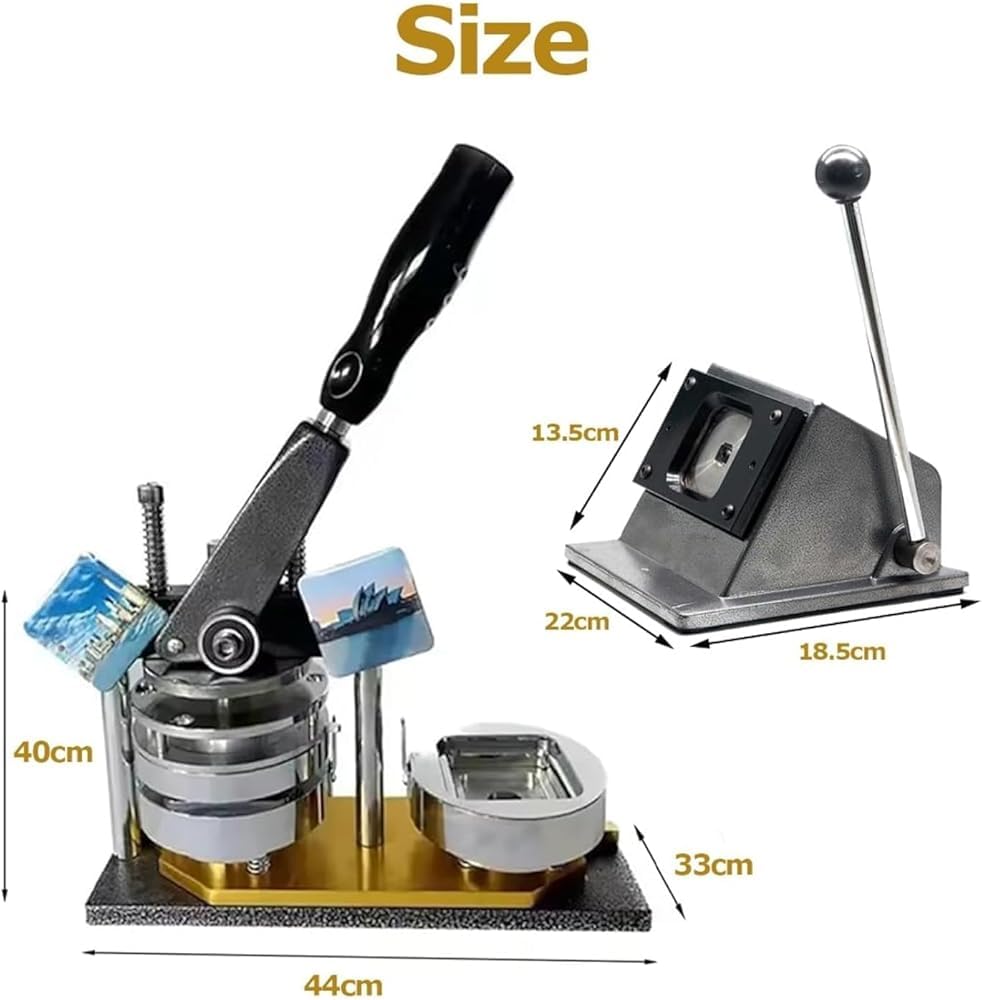 Ultimate Magnet Maker Machine Pro, Lodówka Magnet Press, Niestandardowy zestaw do piskułek i odznak, 100 sztuk Akcesoria, Szablony 50x50MM dla profesjonalnych wyników