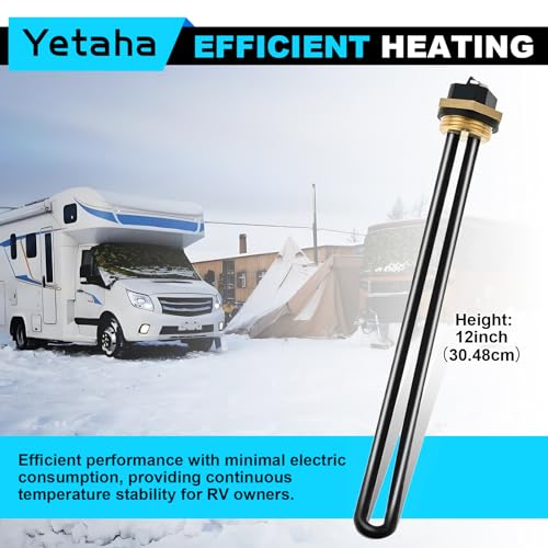 Image of Yetaha RV Water Heater Elements Include 2 Anode Rod 1 Electric Water Heater Element 1 Dual Hex Wrench and 1 Tape Replacement Kit, Heating Element Compatible with Suburban RV Water Heater