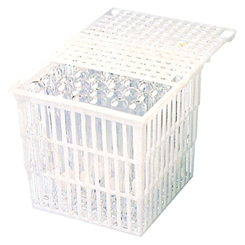 neoLab Polypropylen Korb ohne Deckel, Weiß, 12l Kapazität, 229mm x 229mm x 229mm