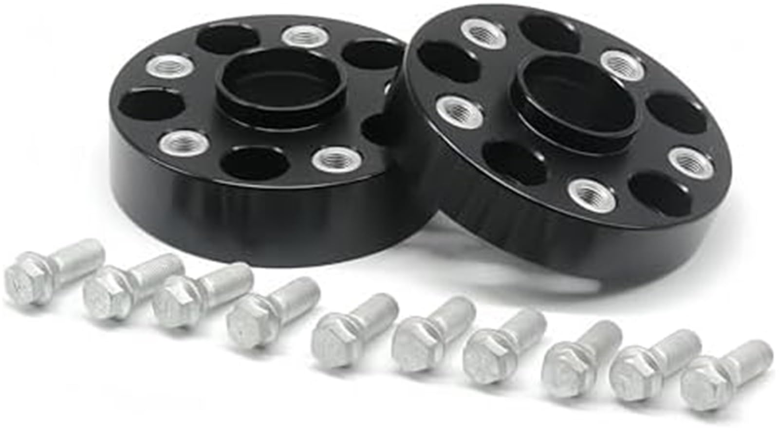 Dystans koła zawieszenia Adaptery dla kół 2 sztuki Pcd 5X112 Cb 66,6 Mm Podkładka, BMW serii Universal Car M14x1,25(BLACK 2PCS 45MM)