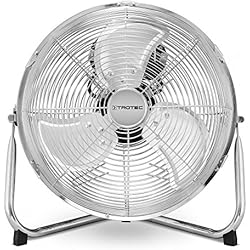 Ventilador 30 Cm TROTEC TVM 12 Ventilador de Suelo, 37 W de Potencia, 30 cm de diámetro, 3 Niveles de Velocidad, diseño de Cromo, Incluye asa