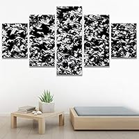 SIGNWIN 5 Panel Canvas Wall Art Birds Butterfly Closeup Colorful Contemporary Home Office Modern Art Multicolor Photography for Home Decorations Ready to Hang - 60