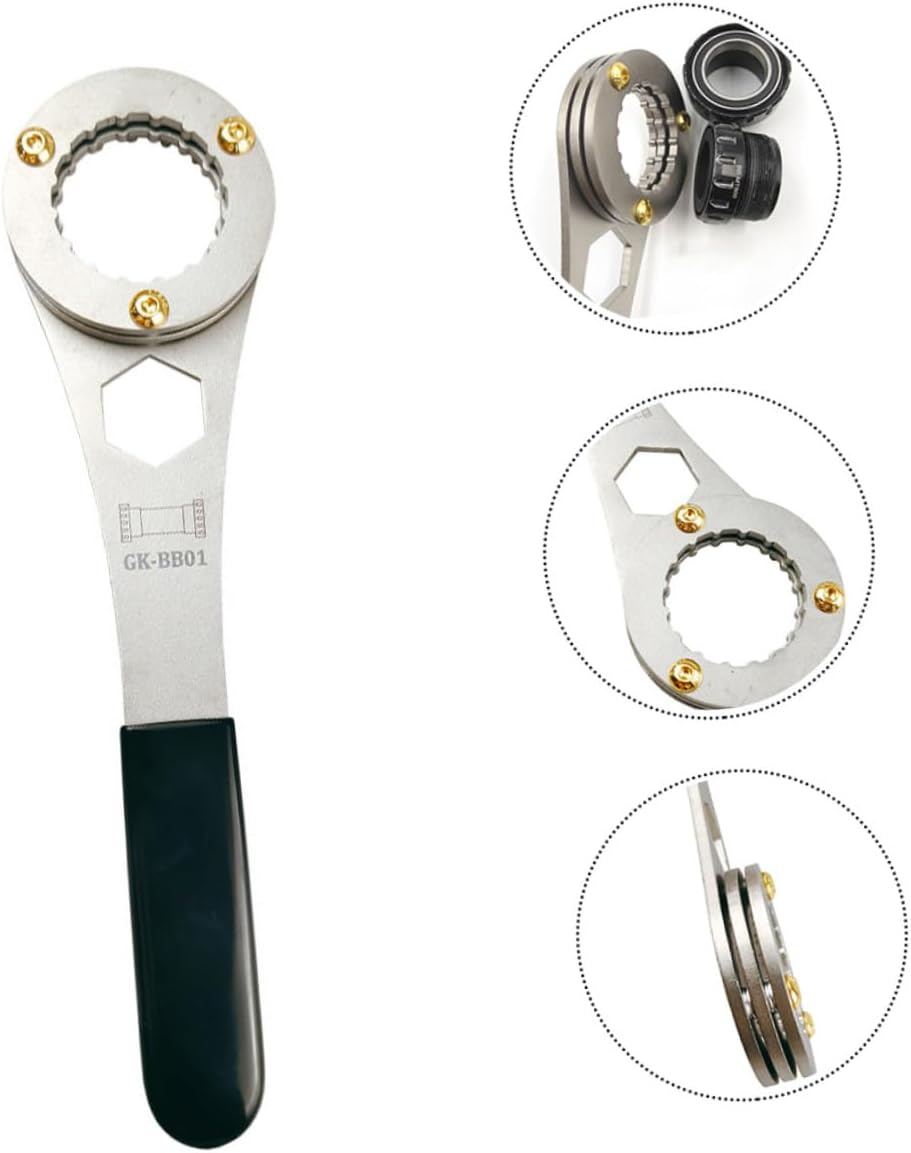 Center Axle Disassembly Wrench Multi Functional Removal Tool for Mountain Road Bikes Durable Stainless Steel Comfortable Grip Precise Design Bike Accessories