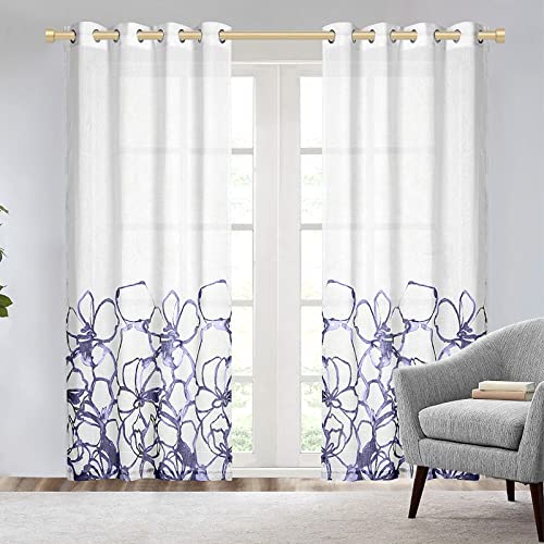 Olv 2 Pack Gold Rods For Window 28-48 Inch, Adjustable Single Window Curtain Rods With End Cap Design Finials,Drapery Rods Of Window Treatment,1 Inch Diameter,Brass Gold #TOP3