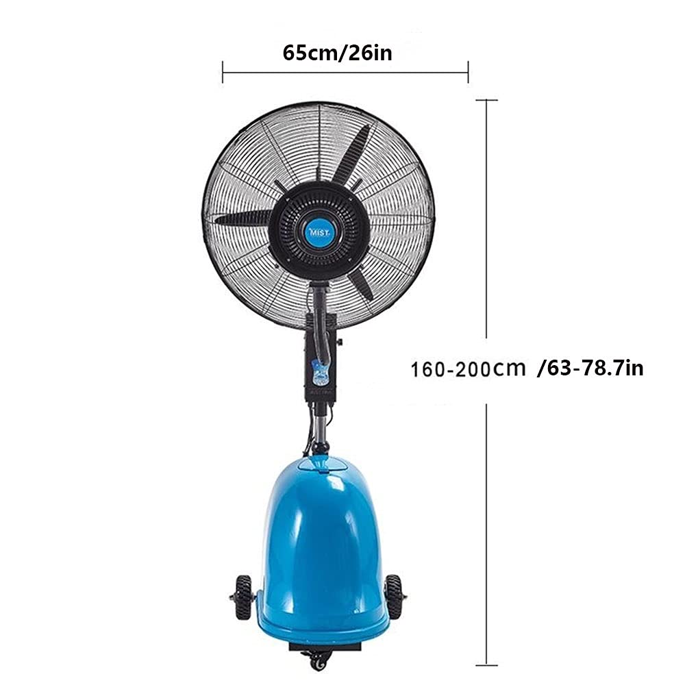 Ventilatore Portatile Nebulizzatore Con 3 Velocità, Funzionamento Silenzioso, Alte Prestazioni, Elegante Ventilatore Nebulizzatore Da Esterno Con Motore In Rame, Ventilatori Da Patio Per Rinfrescare