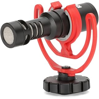 Rode VideoMicro Compact On-Camera Microphone with Rycote Lyre Shock Mount, Auxiliary, Black