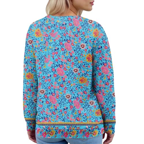 Women’S Gradient Button Down Cropped Cardigan Lightweight Knit Sweater Long Sleeves Casual Fall Tops3