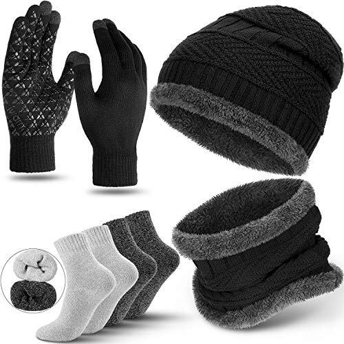Winter Beanie Scarf Gloves Set