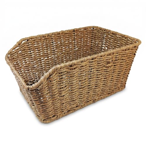 Red Loon Fahrradkorb XXL Pro Rattanlook Seegras Gepäckträgerkorb Korb Schultaschen Taschenkorb