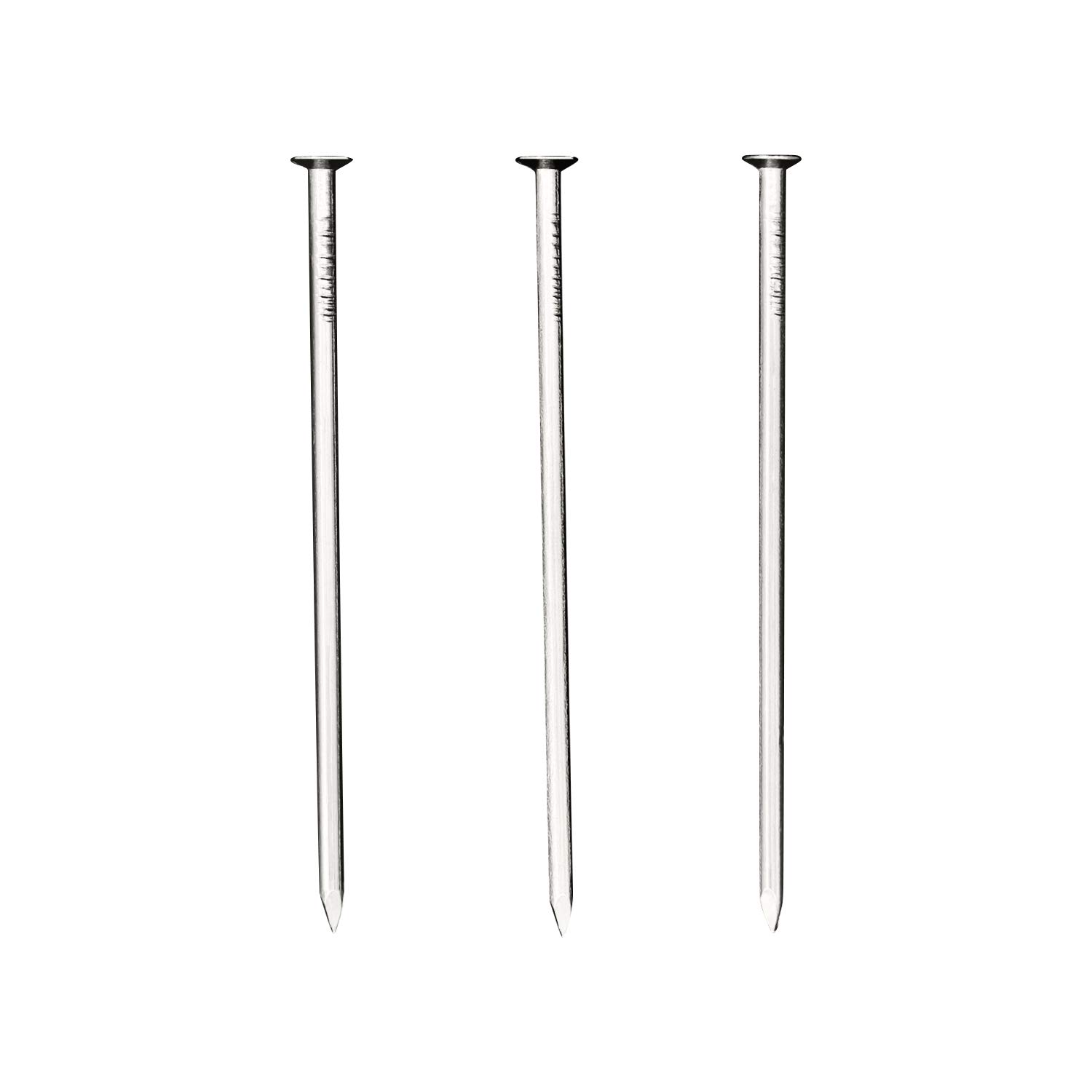 Nickel Plated 4 Inch Hanging Nails - 25pcs, Ideal for Wall & Wood, Long Nails