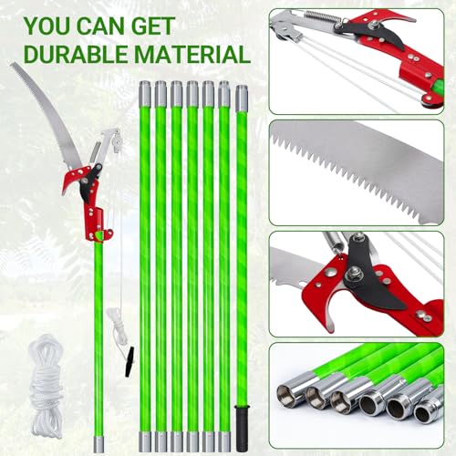Set manual podador con pértiga de 26 pies para jardín miniatura 4