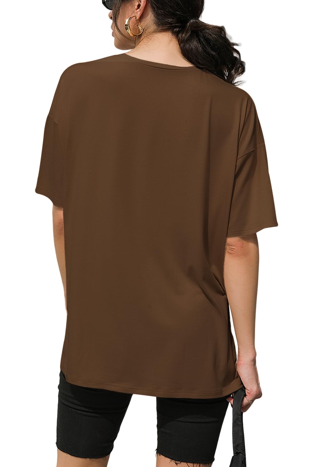 AirMood Maglietta oversize da donna a maniche corte estiva, vestibilità larga, oversize