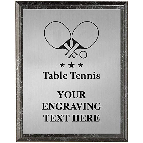 Table Tennis Plaques, Personalized Ping Pong Trophy Plaque Award, Great Custom Engraved Table Tennis Awards Prime