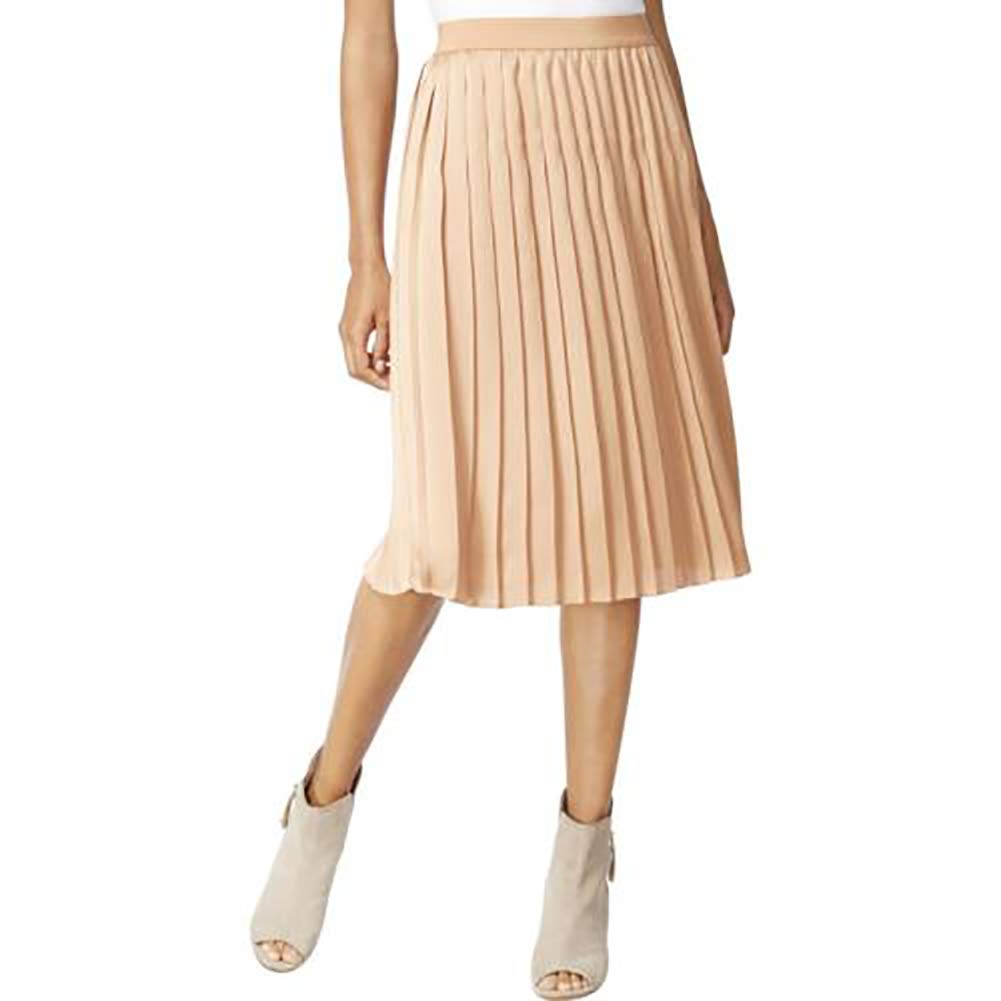 Maison Jules Pleated Midi Skirt Copper