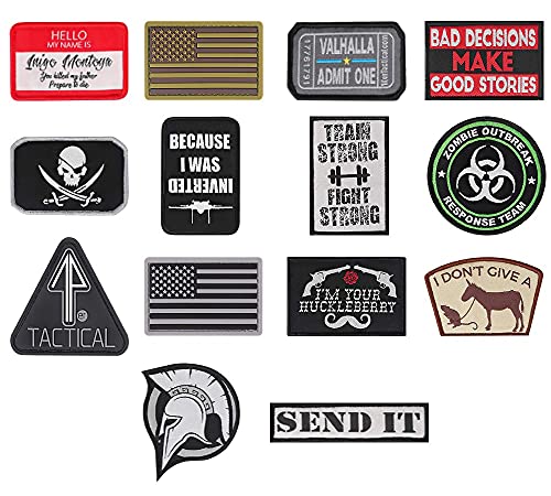 Eybros Tactical Morale Patch, 14 Bundle-Set, Military Patches Funny for Backpacks Hat Army Gears Etc.