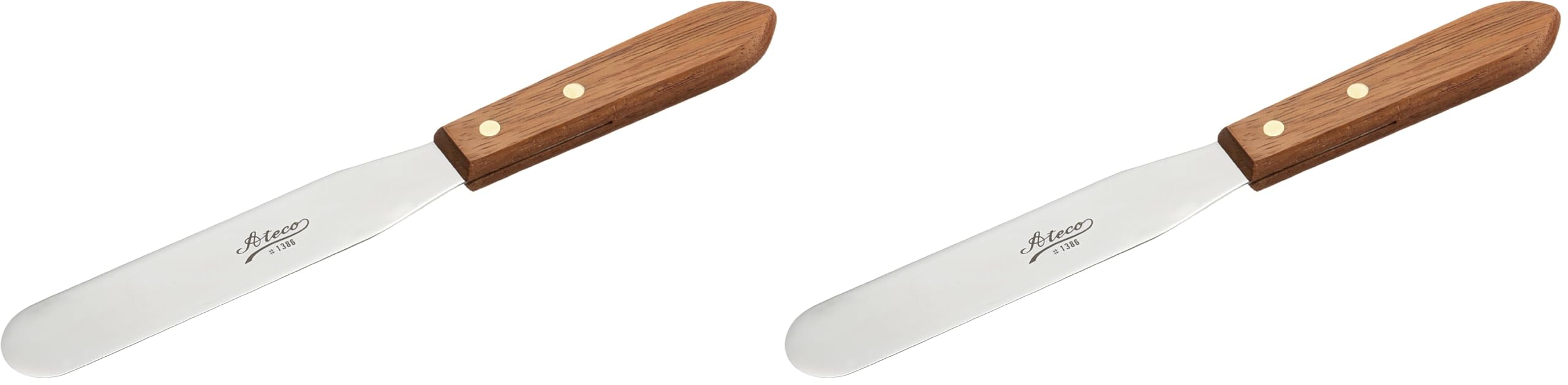 Ateco Stainless Steel Blade, 6 Inch, Wood (Pack of 2)