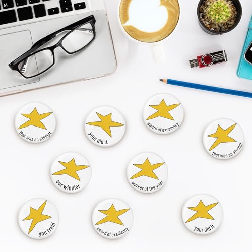 Image of Yinkin 36 Pcs Funny Star Pins, Your Did It Cute Meme Pins Humorous Badge Brooch Jewelry Accessories, Encouragement Gifts for Friends Coworkers Adults