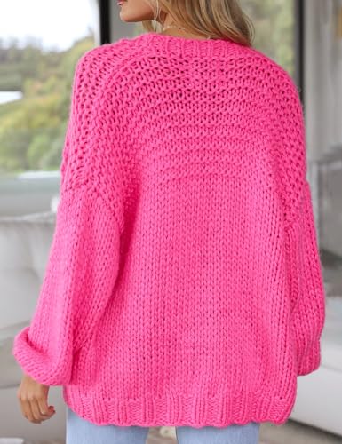 Wyeysyt Womens Chunky Cardigan Sweaters Long Sleeve Open Front Oversized Cable Knit Sweaters Trendy Outerwear Coats3
