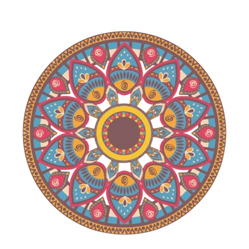 Imán Mandala Colorido Redondo 5.5 Pulgadas