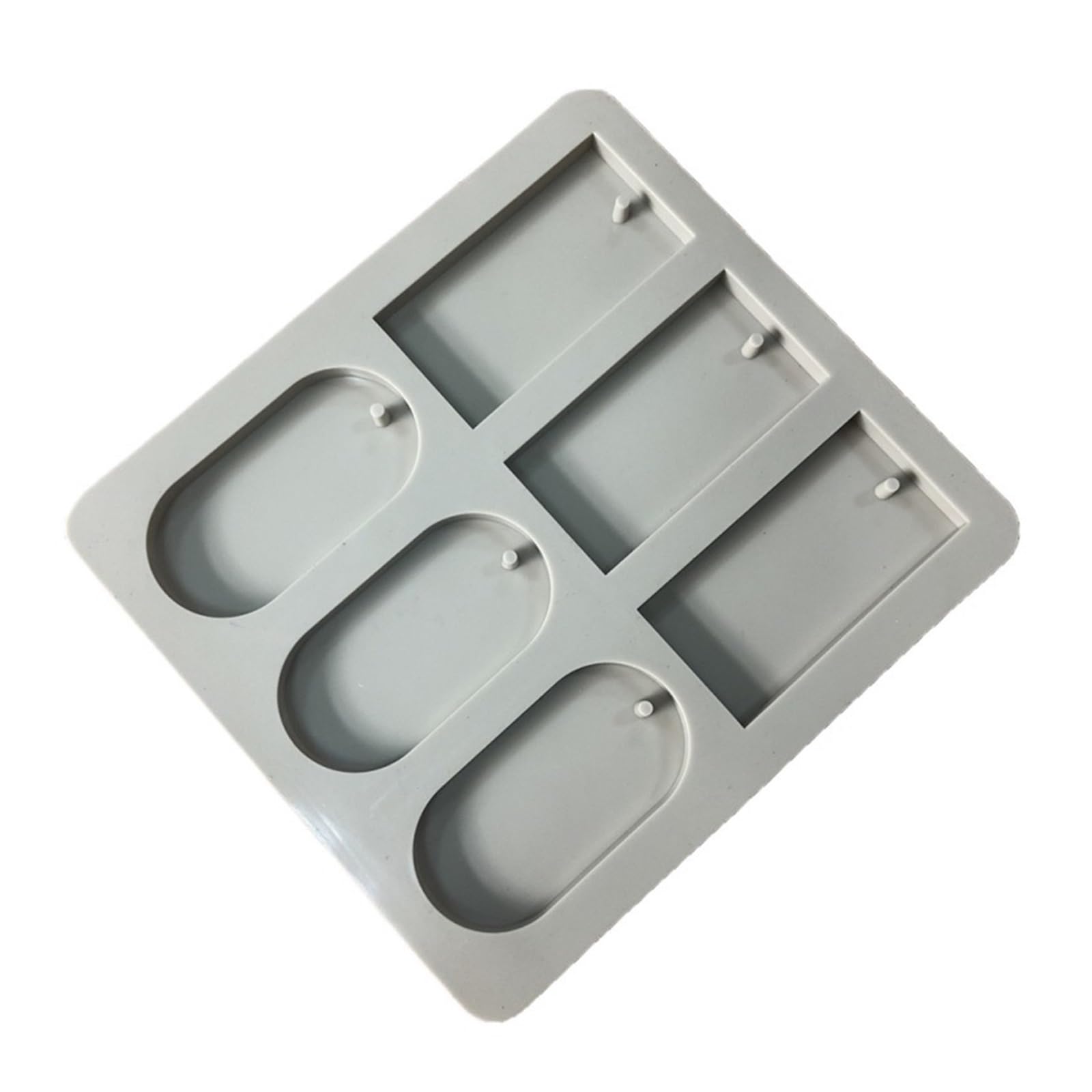 6 cavity DIY Soap Mold Silicone Wax Label Gypsum Hanging Solid Bottom Plate Handmade Hexagonal for Making Soaps Bar(Color 3)