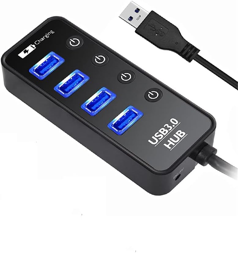 USB 3.0 HUB Charger Multi 4 Port for Computer Pc Laptop Accessories with Power Adapter USB OTG