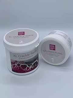 Resin Kunst XL Crackle Paste, 1,2 kg (2 Komponenten, Grundierung und Strukturpaste), Crakelee, Facettenpaste