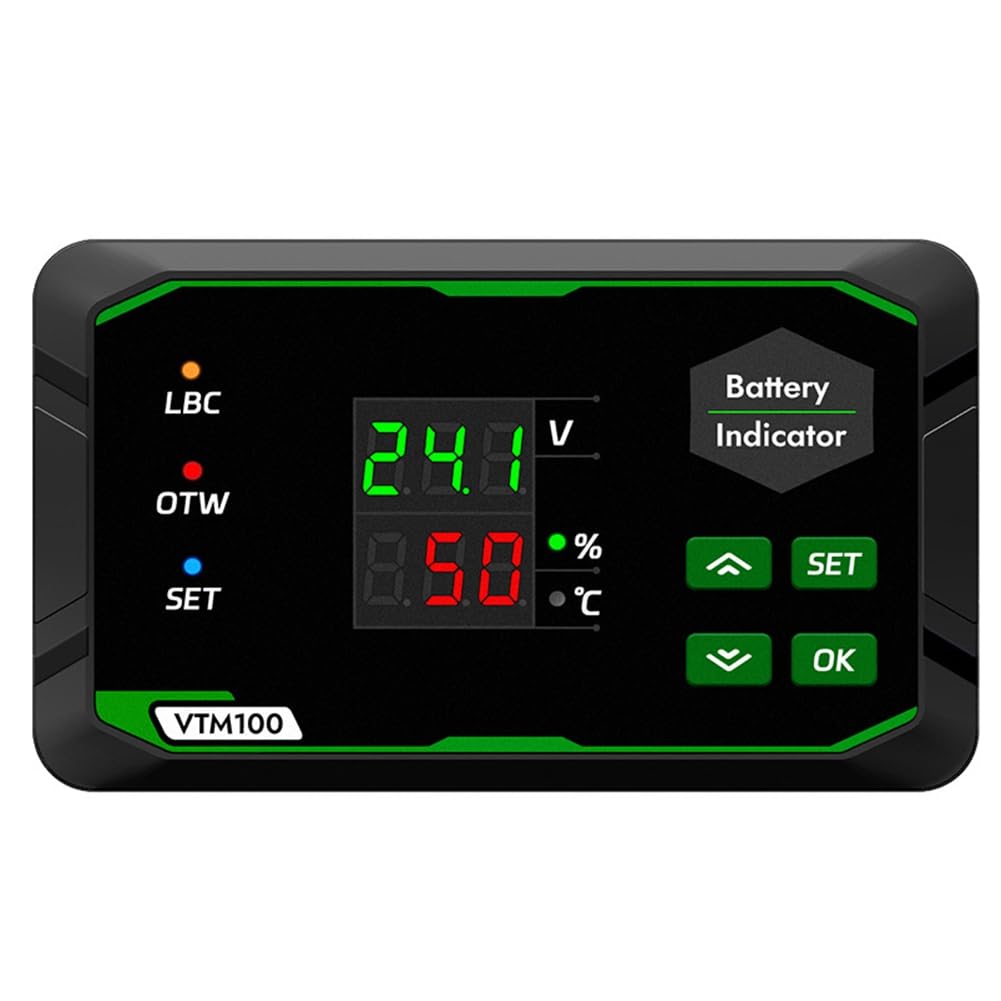 Vjsujehgy Vtm100 Dc 7-100V Digital Voltmeter Battery Tester Voltage For Ternary/Lithium Iron/Acid Battery Power Indication